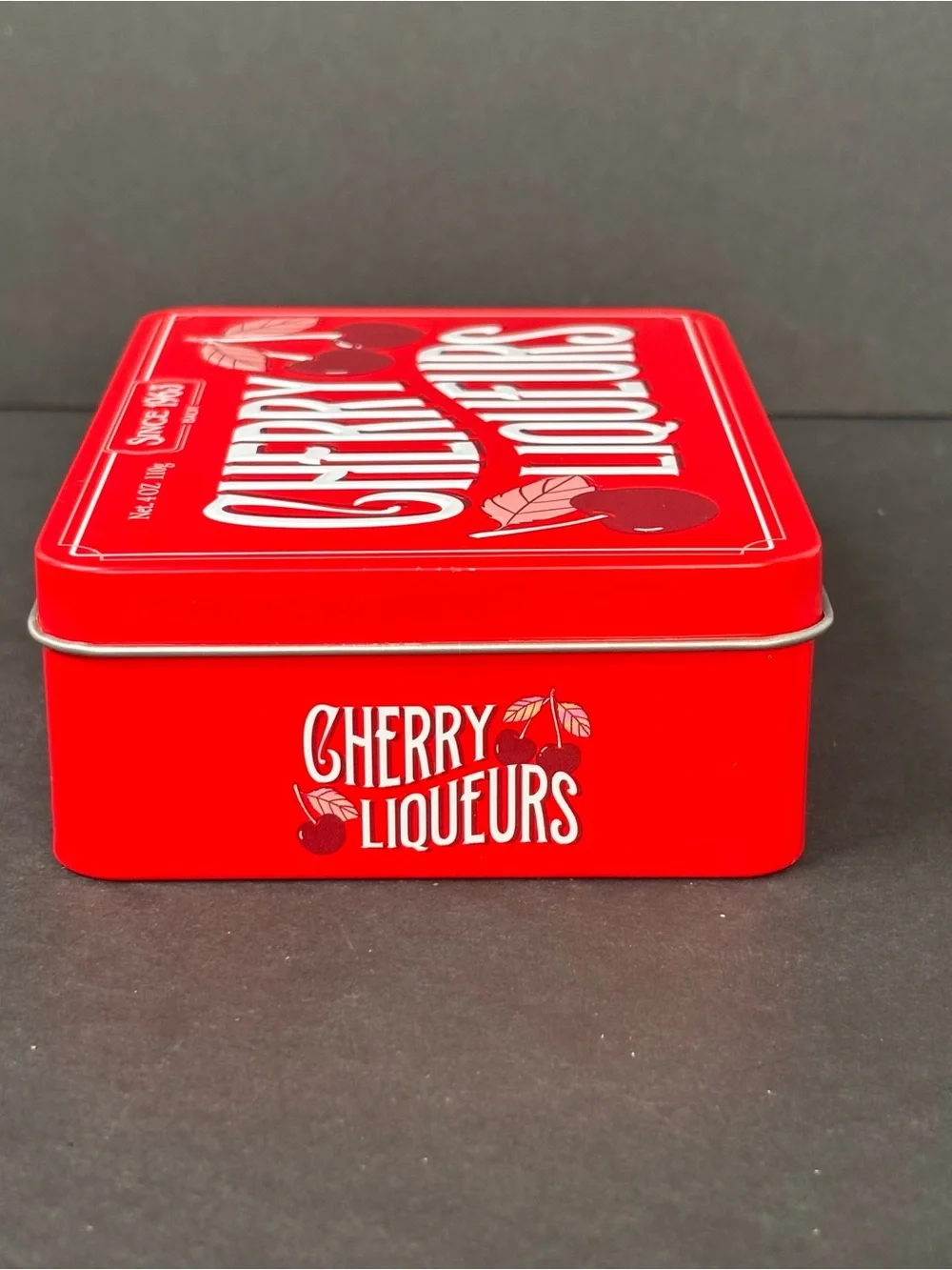 Anthropologie x Balvi Cherry Liqueur Jewelry Box Retro Candy Tin Style Velvet